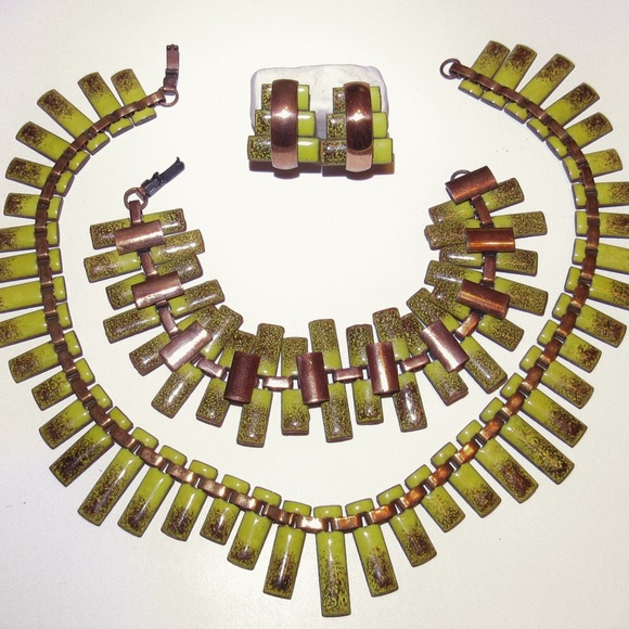 SOLD*Vintage Matisse Renoir Parure Necklace Set - Picture 2 of 5